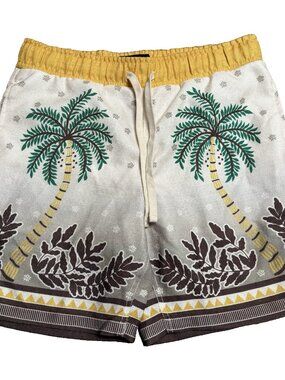 Malibu by Drill Clothing Co Swim Shorts Men's Size M Palm Tree, Unlined, Pockets